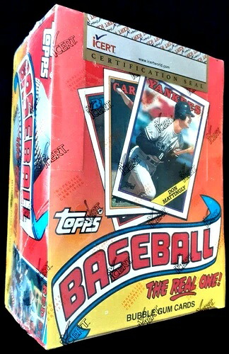 1988年 Topps ベースボールワックスボックス (36個入り未開封パック) ICERT認証 93631｜トレーディングカード　ラフテル