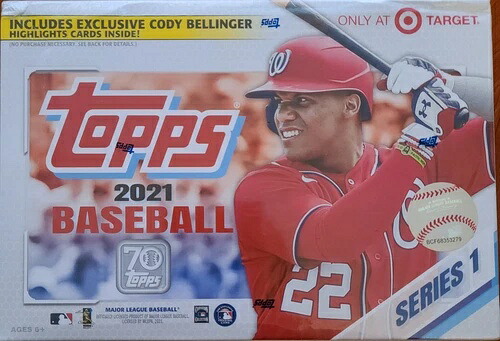 2021年Toppsシリーズ1 1ベースボールメガボックス 工場未開封 256枚入り ターゲット｜トレーディングカード　ラフテル