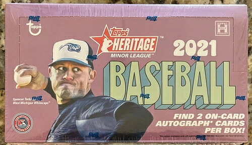 2021 Topps Heritage Minor League Hobby Baseball ファクトリーシールボックス ~ 18パック｜トレーディングカード　ラフテル