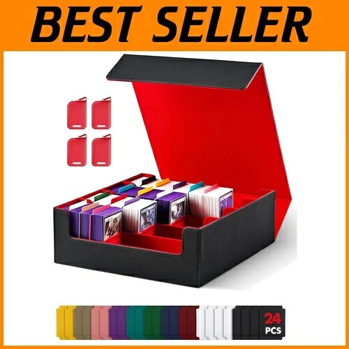 高級レザーカードボックス(仕切り24枚付き) - 3000枚のカード収納可能 - MTG & Collectibles|トレーディングカード ラフテル