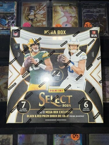 2024 Panini Select NFL フットボール 密封メガボックス ブラック&レッド プリズムショック 手持ち|トレーディングカード ラフテル