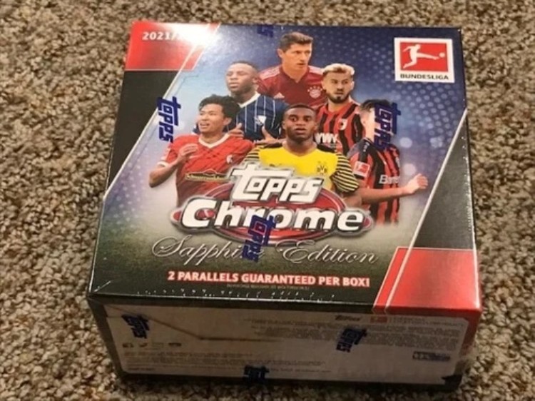 2021-22 Topps Chrome Bundesliga Soccer Sapphire Edition ホビーボックス 未開封 手渡し|トレーディングカード ラフテル