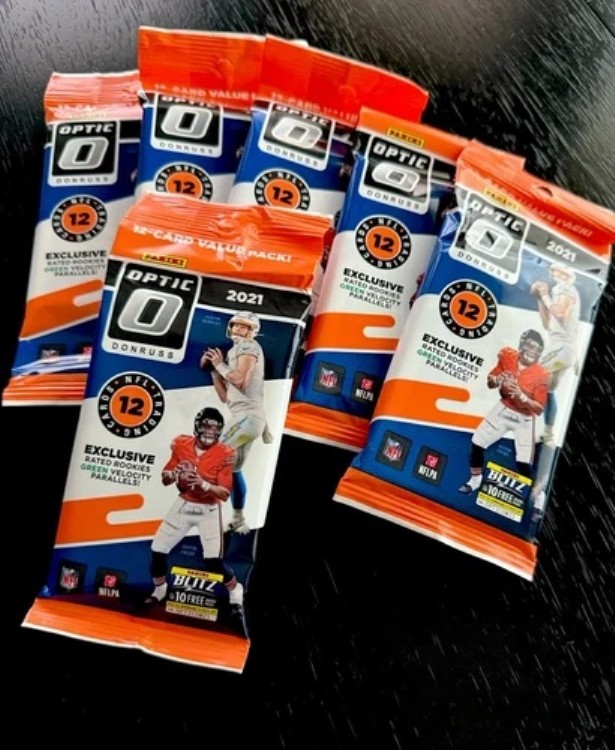 2021 Panini Donruss OPTIC NFL フットボール チェロファットバリューパック(未開封、6個入り)|トレーディングカード ラフテル