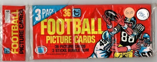 1980年 Topps FOOTBALL トレーディングカード 未開封 WAX「食料品タイプ」ラックパック 新品同様 G-12|トレーディングカード ラフテル
