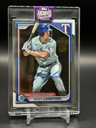 2025 Topps アーカイブシグネチャーシリーズ ワイアット・ラングフォード オート #6/80 工場未開封｜トレーディングカード　ラフテル