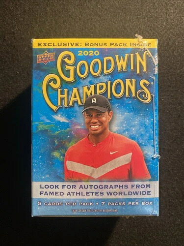 2020年 Upper Deck Goodwin Champions ブラスターボックス タイガー・ウッズ ファクトリーシール｜トレーディングカード　ラフテル