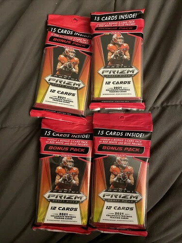 2021年 Prizm Collegiate Draft Picks Football 15枚ボーナスパック 4パックロット 未開封｜トレーディングカード　ラフテル