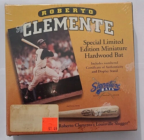1996年 ロベルト・クレメンテ シグネチャー ミニバット 野球カード付き 工場未開封｜トレーディングカード　ラフテル
