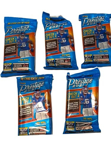 パニーニ 2021 プレステージ NFL チェロパック 工場未開封 サンバースト限定品 5個セット｜トレーディングカード　ラフテル