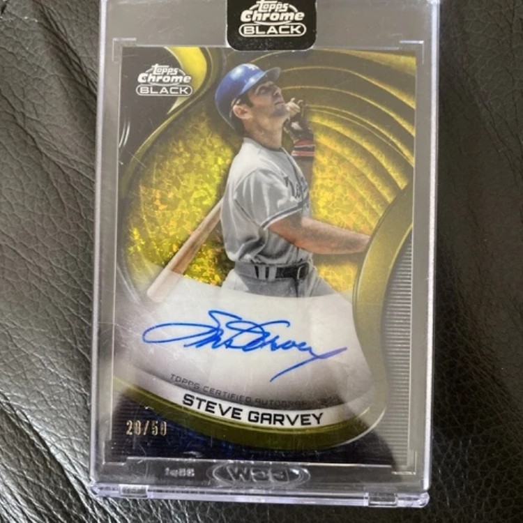 2022 Topps クロームブラック スティーブ・ガーベイ オート /50 #CBA-SG ドジャース 工場未開封｜トレーディングカード　ラフテル