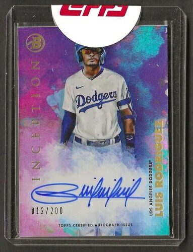 ルイス・ロドリゲス 2021 ボウマン インセプション カード付き オート フューシャ #/200 工場未開封画像