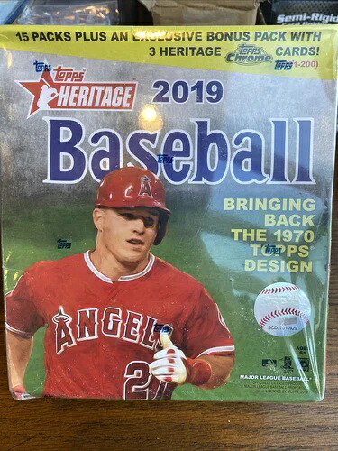 2019 Topps Heritage SEALED メガボックス 15パック＋ボーナスクロームパック1個｜トレーディングカード　ラフテル