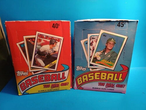 1988年と1989年のTopps Baseballカード、未開封ワックスボックス2個セット！大変素晴らしいセットです。｜トレーディングカード　ラフテル