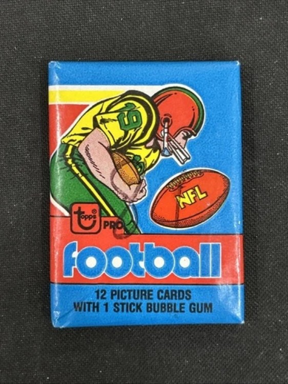 1981 Topps Football (1) ワックスパック、1979年の包装で箱から密封、ジョー・モンタナRC|トレーディングカード ラフテル