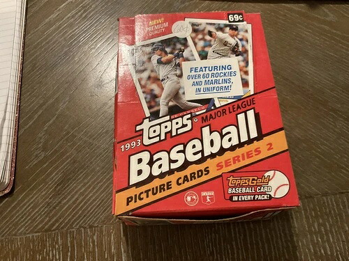 1993 Topps ベースボールワックスボックス シリーズ2 未開封・未開封パック|トレーディングカード ラフテル