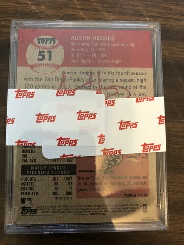 2018 Topps Living 今週の選手 オースティン・ヘッジズ (#51) 20枚入りシールドボックス|トレーディングカード ラフテル