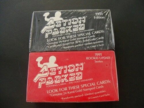 1991 アクション満載のフットボール 工場未開封 2箱セット ベース&ルーキー/アップデート|トレーディングカード ラフテル