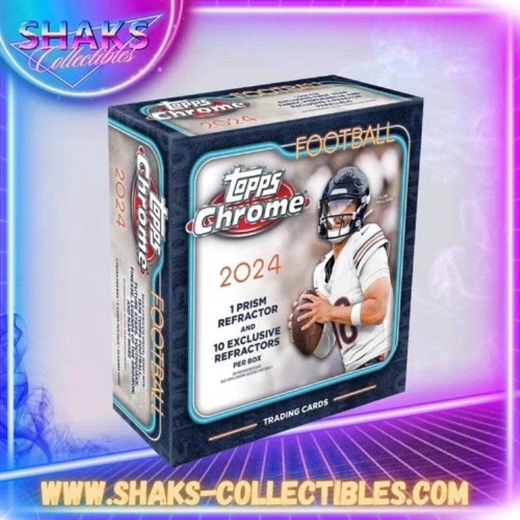 2024 Topps Chrome NFL フットボール メガボックス - 未開封 -｜トレーディングカード　ラフテル