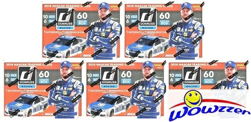 (5) 2018 Panini Donruss Nascar Racing 限定 密封ブラスターボックス-5 AUTO/MEM|トレーディングカード ラフテル