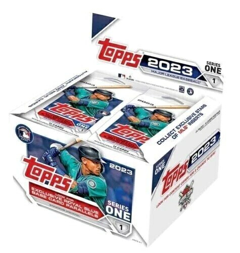 2023 Topps シリーズ1 小売用野球カード 工場未開封ボックス 24パック入り|トレーディングカード ラフテル