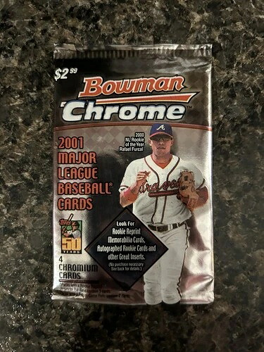 2001年 Bowman Chrome ベースボールパック 工場未開封保証 非常に希少|トレーディングカード ラフテル