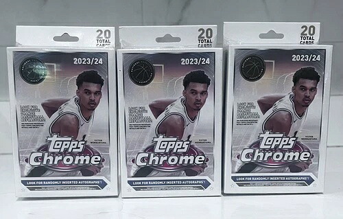 2023-24 Topps クローム バスケットボール ハンガーボックス - 工場未開封 - 3箱セット|トレーディングカード ラフテル