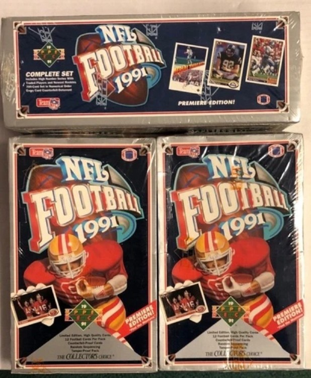 91年製アッパーデッキフットボール 工場未開封プレミアエディション 2個セット｜トレーディングカード　ラフテル 48,180円