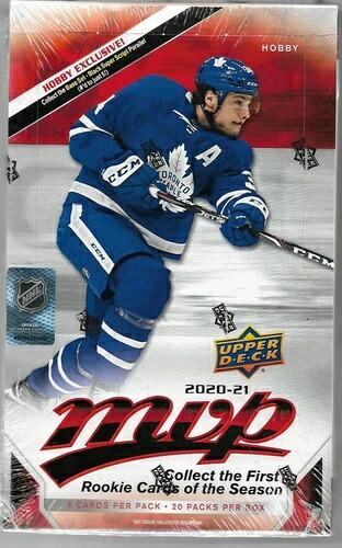 2020-21 Upper Deck MVP NHL ホッケー シールド ホビーボックス 8枚入り、20パック|トレーディングカード ラフテル