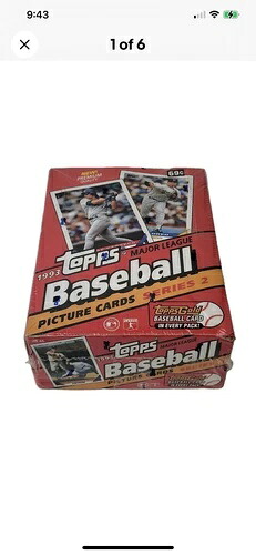 1993 Topps ベースボール シリーズ 2 - 工場未開封ボックスケース新品!｜トレーディングカード　ラフテル