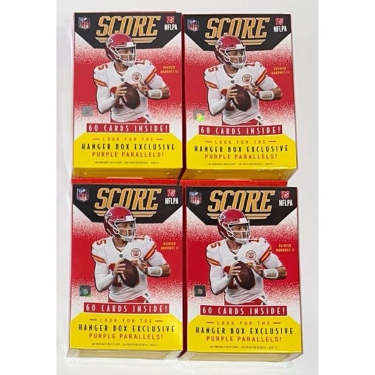 (4) 2021 Panini Score Football Hanger Box ~ 4 Box Lot ~ NFL Cards 未開封 新品|トレーディングカード ラフテル