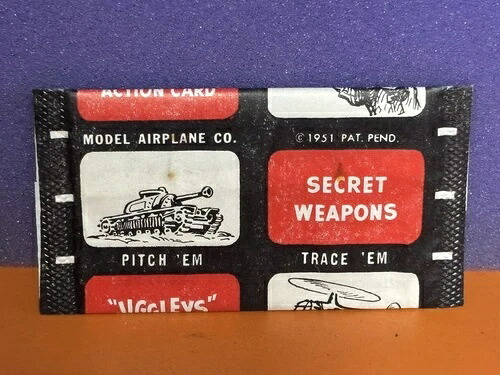 希少な1951年製 JIGGLEYS「SECRET WEAPONS」未開封ワックスパック|トレーディングカード ラフテル