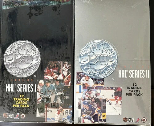 1991-92 プロセット プラチナシリーズ 1 & 2 ホッケーボックス 工場未開封 マリオ・ルミュー｜トレーディングカード　ラフテル