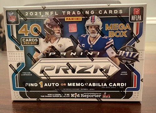 2021 Panini Prizm Football NFL Mega Box 新品 工場未開封 オート メンズ ローレンス RC｜トレーディングカード　ラフテル