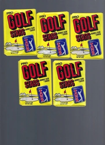 1981年 ドンラス プロ ゴルフ スターズ ワックスパック 5個入り 未開封|トレーディングカード ラフテル