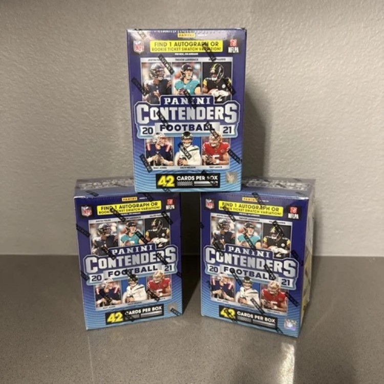 2021年 パニーニ コンテンダーズ フットボール ファクトリーシール 3ブラスターボックス ロット|トレーディングカード ラフテル