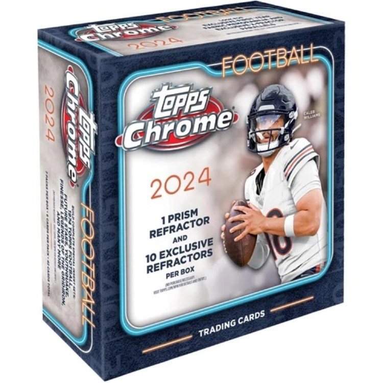 2024 Topps Chrome Mega Box Football (42 Cards) 新品未開封|トレーディングカード ラフテル