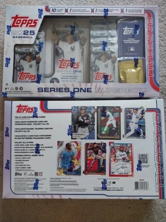 2025 Topps シリーズ 1 ベースボール - スーパーボックス(工場未開封)|トレーディングカード ラフテル