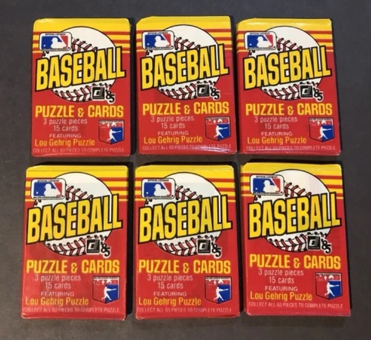 1985年 Donruss 野球用ワックスパック(未開封) - フルボックス入り - 6個入り|トレーディングカード ラフテル