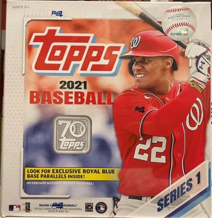 2021 Topps ベースボールシリーズ1 ファクトリーシール付きメガボックス ウォルマート - カード256枚|トレーディングカード ラフテル