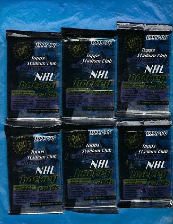 1995-96 スタジアムクラブ エクストリーム NHL ホッケーパック (8) ロット 新品 工場未開封 !!|トレーディングカード ラフテル