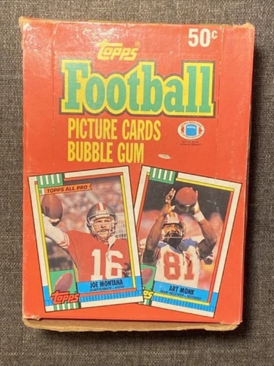 1990 Topps フットボール ワックス - 工場で密封された 36 パック入りボックス!|トレーディングカード ラフテル