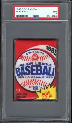 1985年 O-Pee-Chee 野球未開封ワックスパック - PSA 7 クレメンス・パケットの可能性あり｜トレーディングカード　ラフテル