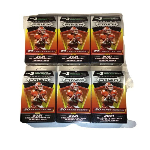 2021年 Panini Prizm NFL ドラフトピック フットボールハンガーボックス 新品未開封 6個セット|トレーディングカード ラフテル