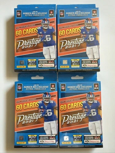 2021 パニーニ プレステージ NFL フットボール ハンガーボックス - 4個セット - 新品 - 工場未開封|トレーディングカード ラフテル