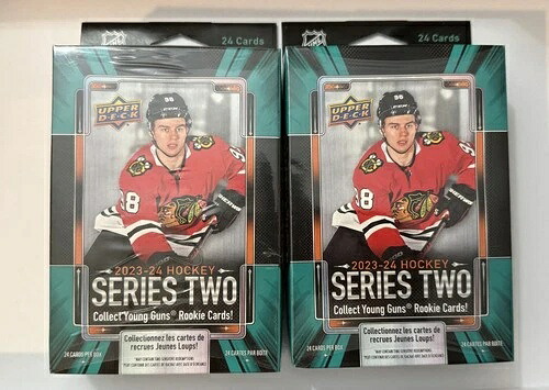 2023-24 Upper Deck シリーズ2 NHL ホッケー ハンガーボックス 2個セット 未開封 新品｜トレーディングカード　ラフテル