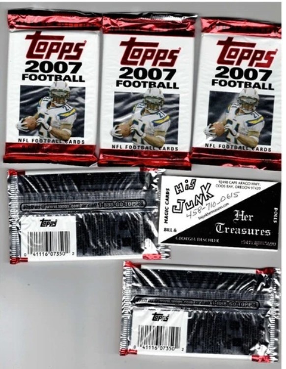 5 - 2007 Topps NFL フットボール 9カード ホビーパック - 素晴らしいルーキー 工場未開封｜トレーディングカード　ラフテル