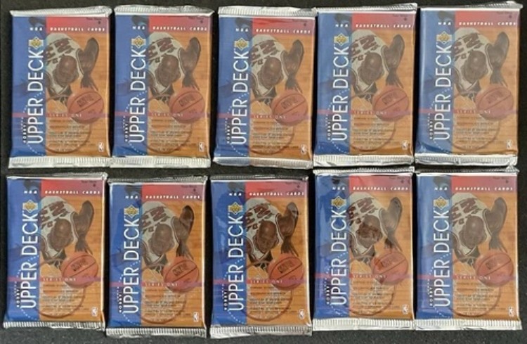 1993-94 アッパーデッキ シリーズ1 バスケットボール 工場未開封 10パック｜トレーディングカード　ラフテル