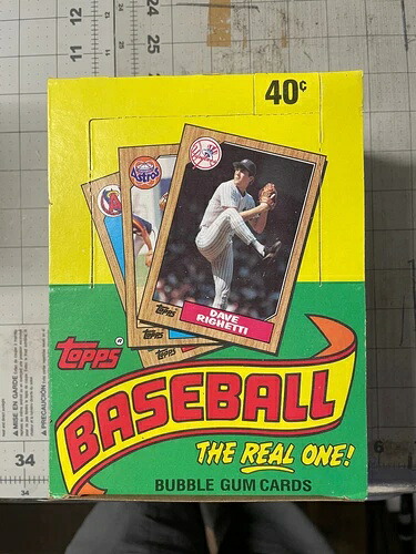 新品 1987 Topps MLB ベースボールボックス 36個入り シールワックスパック バリー・ボンズ ルーキー｜トレーディングカード　ラフテル