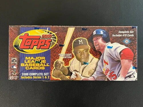 2000 Topps MLB コンプリート セット シリーズ 1 & 2 (カード 478 枚付き) ホビー ボックス 工場未開封!｜トレーディングカード　ラフテル