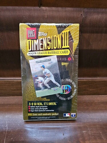 1995 Topps ディメンション III ベースボール シリーズ 1 未開封 ホビーボックス 24パック 3Dカード｜トレーディングカード　ラフテル